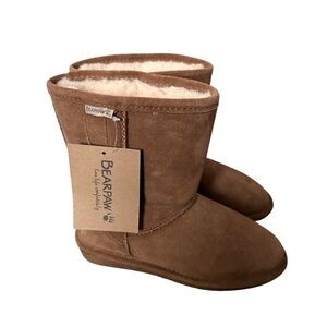 New BEARPAW Brown Suede Shearling Boots